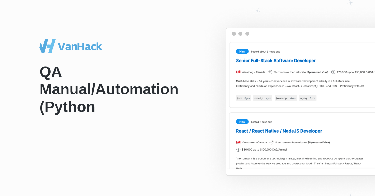 Python Jobs In Canada Vanhack - Premium Dark Background Gallery - Mobile